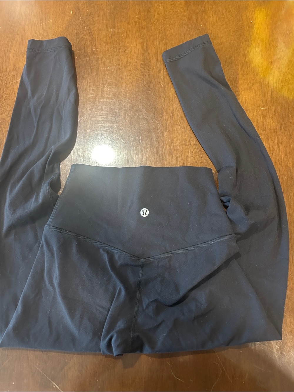lululemon athletica Black Reflective Logo Leggings
